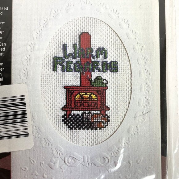 Stitch A Card Cross Stitch Kit # 7058 by Needle Magic "Warm Regards" - Picture 3 of 11